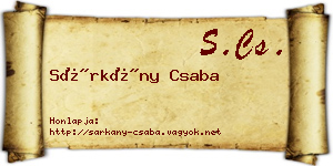 Sárkány Csaba névjegykártya